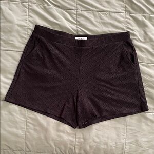 White House Black Market Black Eyelet Shorts